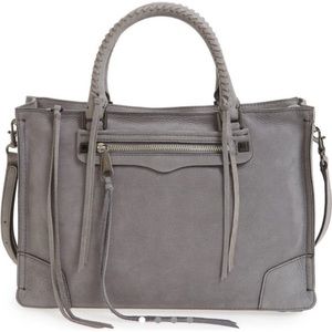 Rebecca Minkoff Regan handbag in grey suede